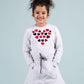 Pure Cotton Fleece Winter Sweatshirt Dress for Girls Kids (Grey) - Tweeny Mini