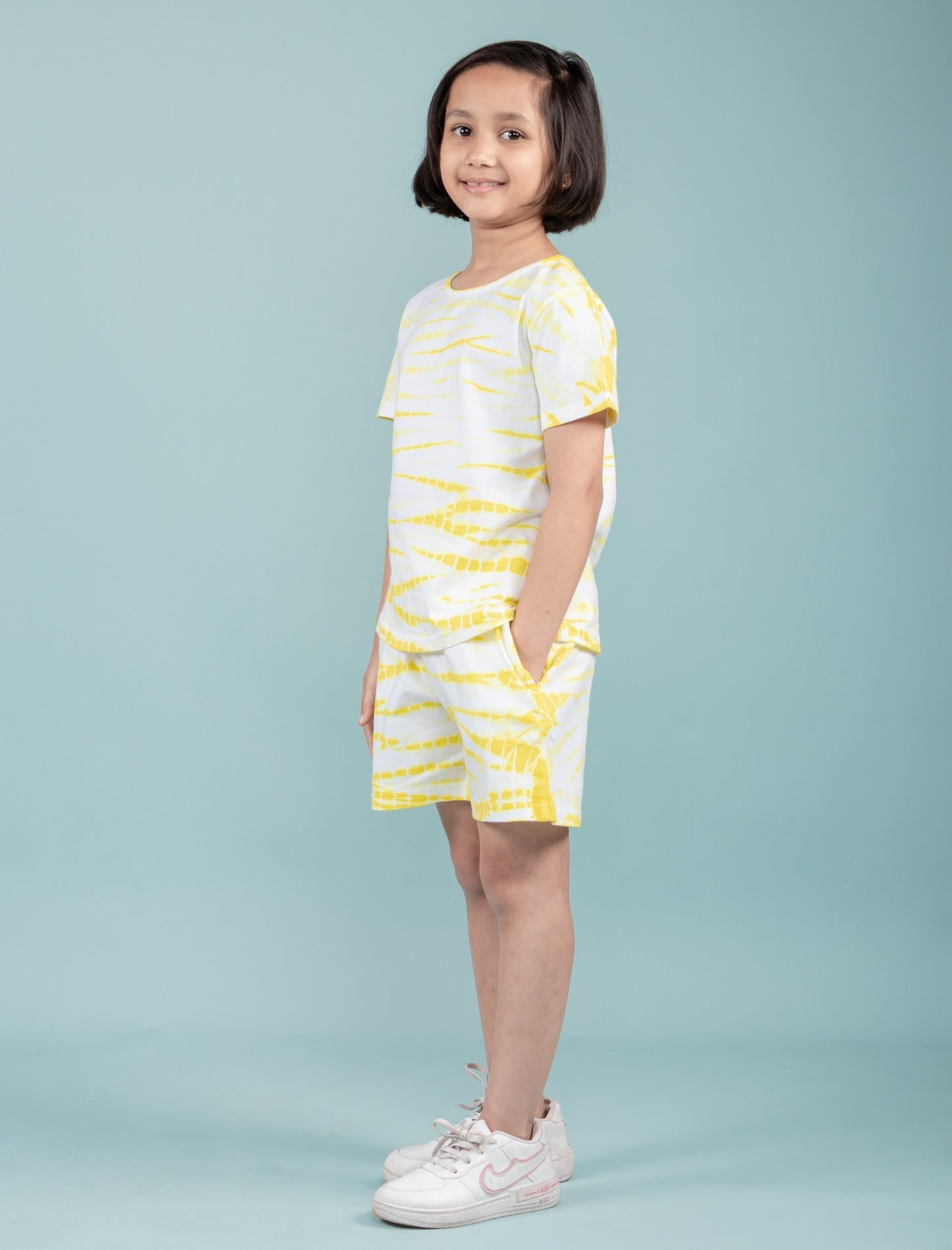 Tie-Dye Kids Summer Co-ord Set (Yellow) - Tweeny Mini