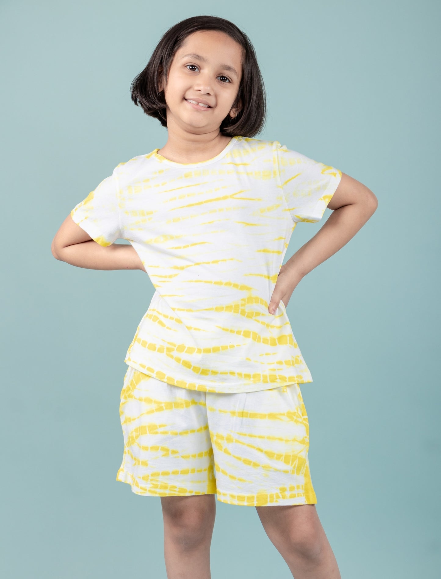 Tie-Dye Kids Summer Co-ord Set (Yellow) - Tweeny Mini