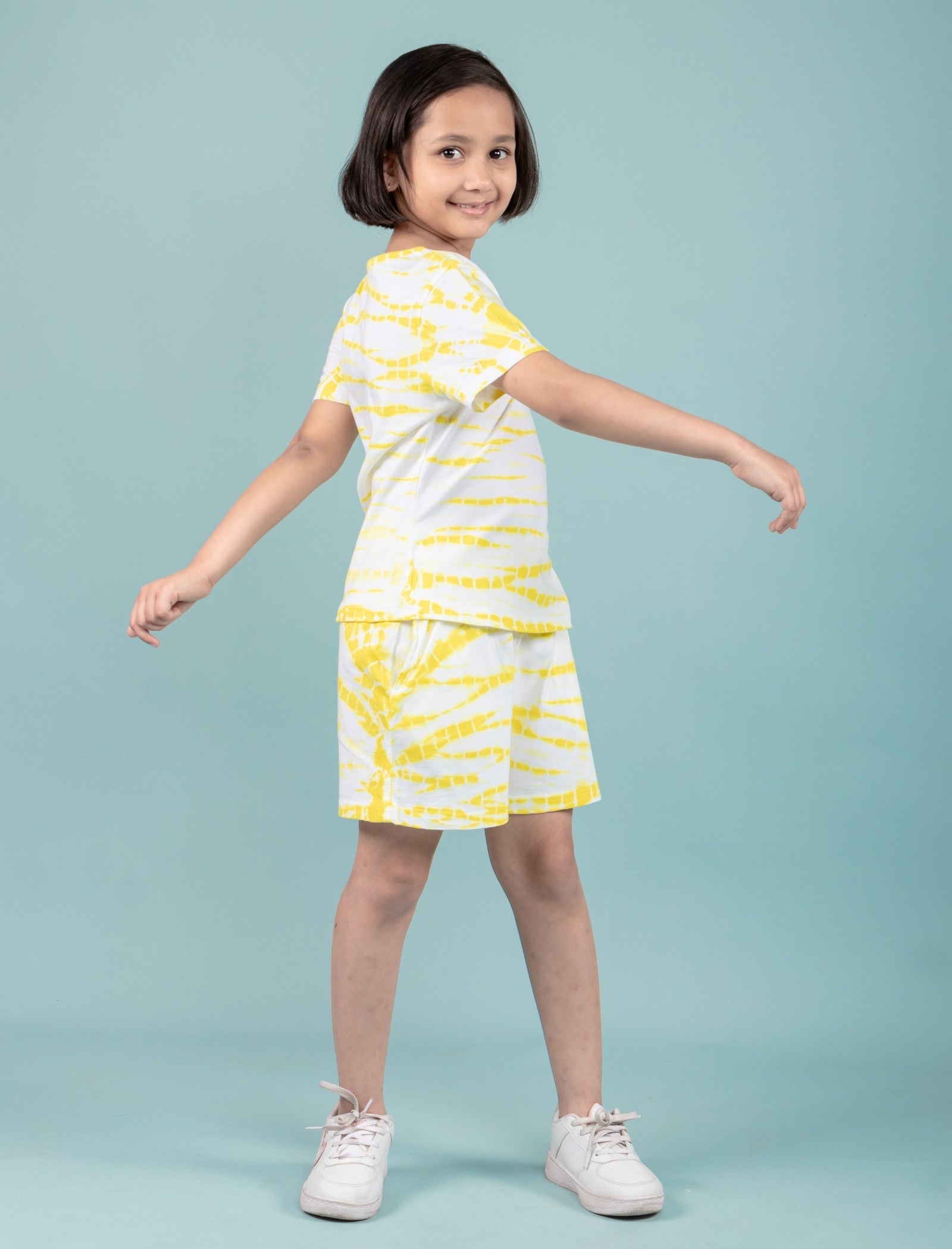 Tie-Dye Kids Summer Co-ord Set (Yellow) - Tweeny Mini