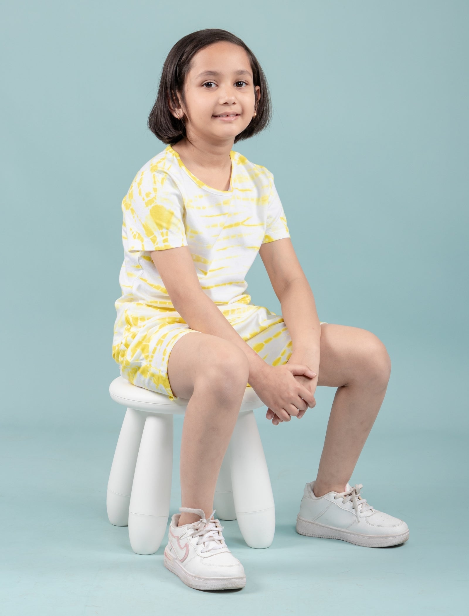 Tie-Dye Kids Summer Co-ord Set (Yellow) - Tweeny Mini