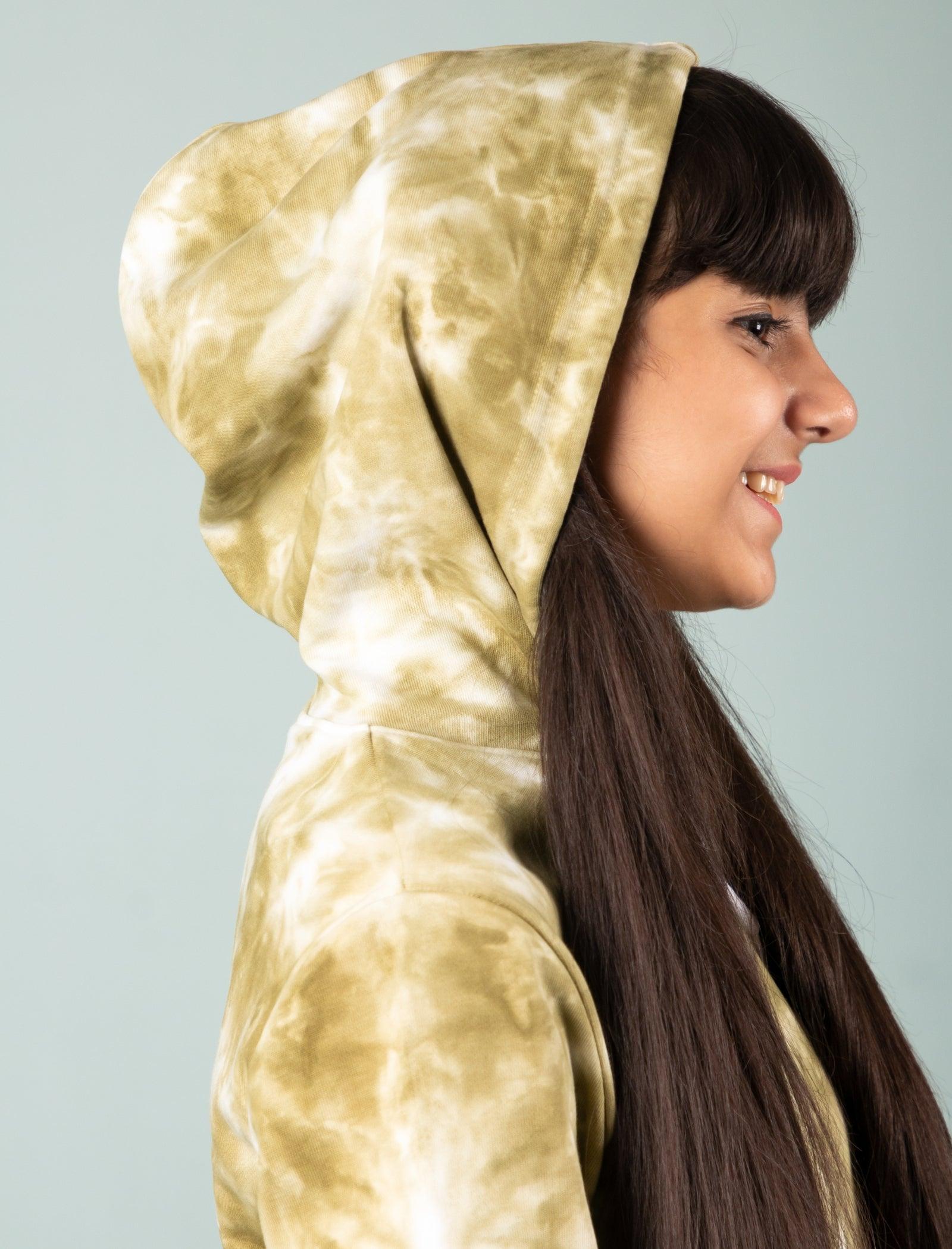 Winter Tie Dye Hoodie Jogger Set for Girls Kids (Sage Green) - Tweeny Mini