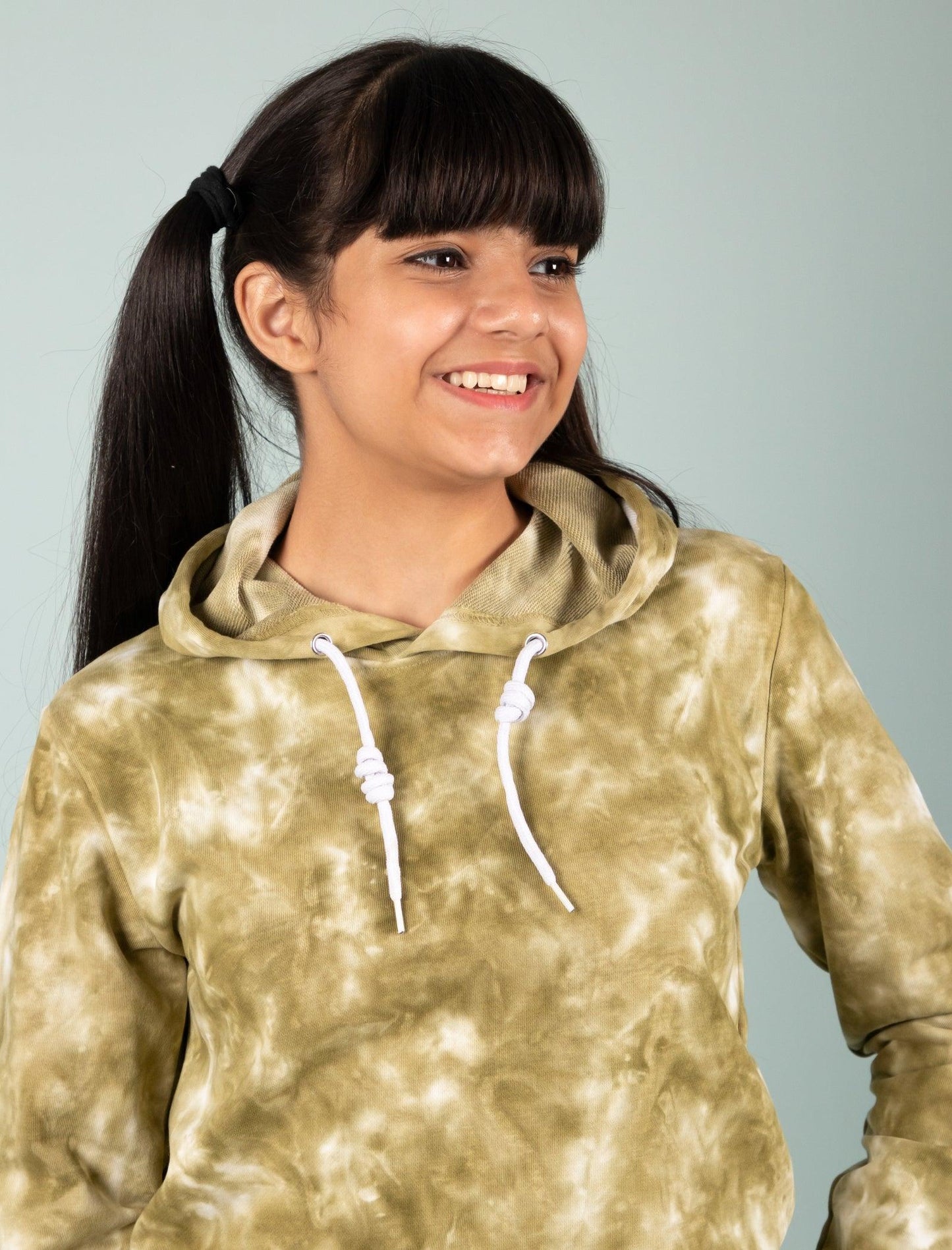 Winter Tie Dye Hoodie Jogger Set for Girls Kids (Sage Green) - Tweeny Mini