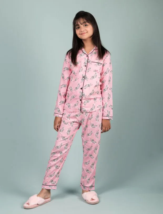 Zigzag Zebra Night Suit-Tweeny Mini