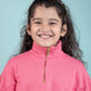 Premium Terry Cotton Zippered Sweatshirt for Kids Girls (Raspberry Pink) - Tweeny Mini