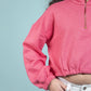 Premium Terry Cotton Zippered Sweatshirt for Kids Girls (Raspberry Pink) - Tweeny Mini