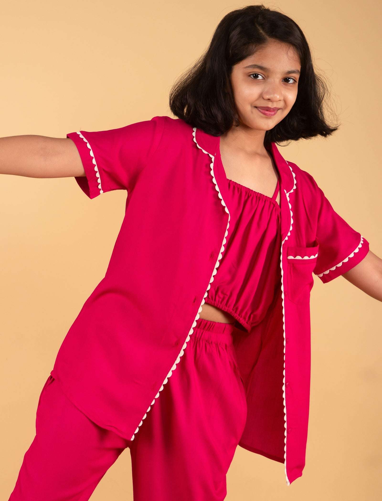 Opal Dreams Best Nightsuit For Girls Kids (Virtual Pink) - Tweeny Mini