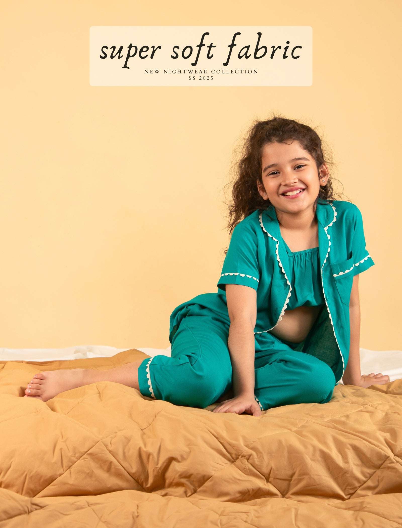 Opal Dreams Best Nightdress For Girls Kids (Teal Green) - Tweeny Mini