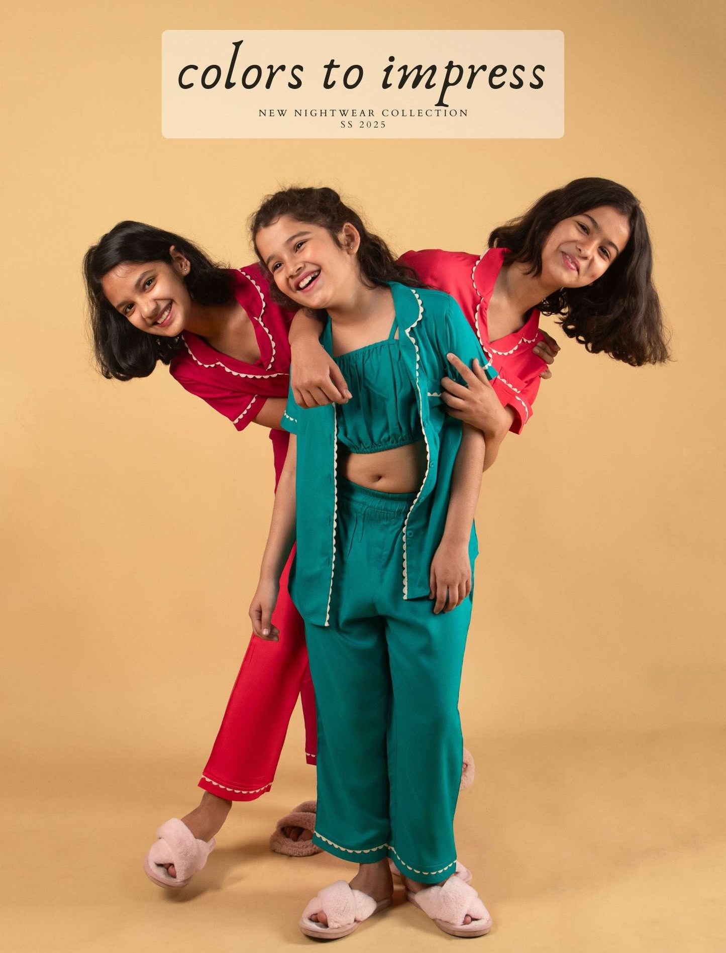 Opal Dreams Best Nightwear For Girls Kids (Fiery Coral) - Tweeny Mini