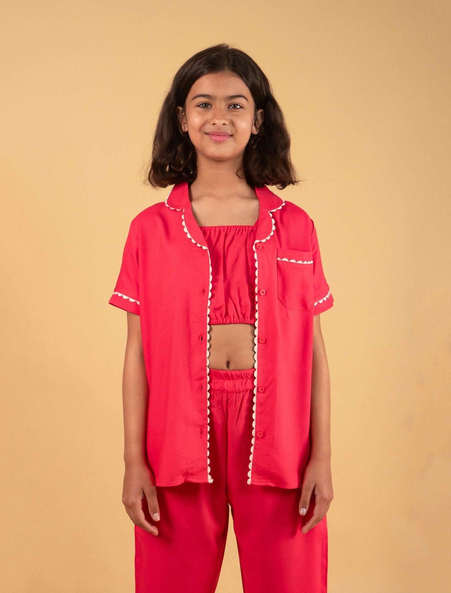 Opal Dreams Best Nightwear For Girls Kids (Fiery Coral) - Tweeny Mini