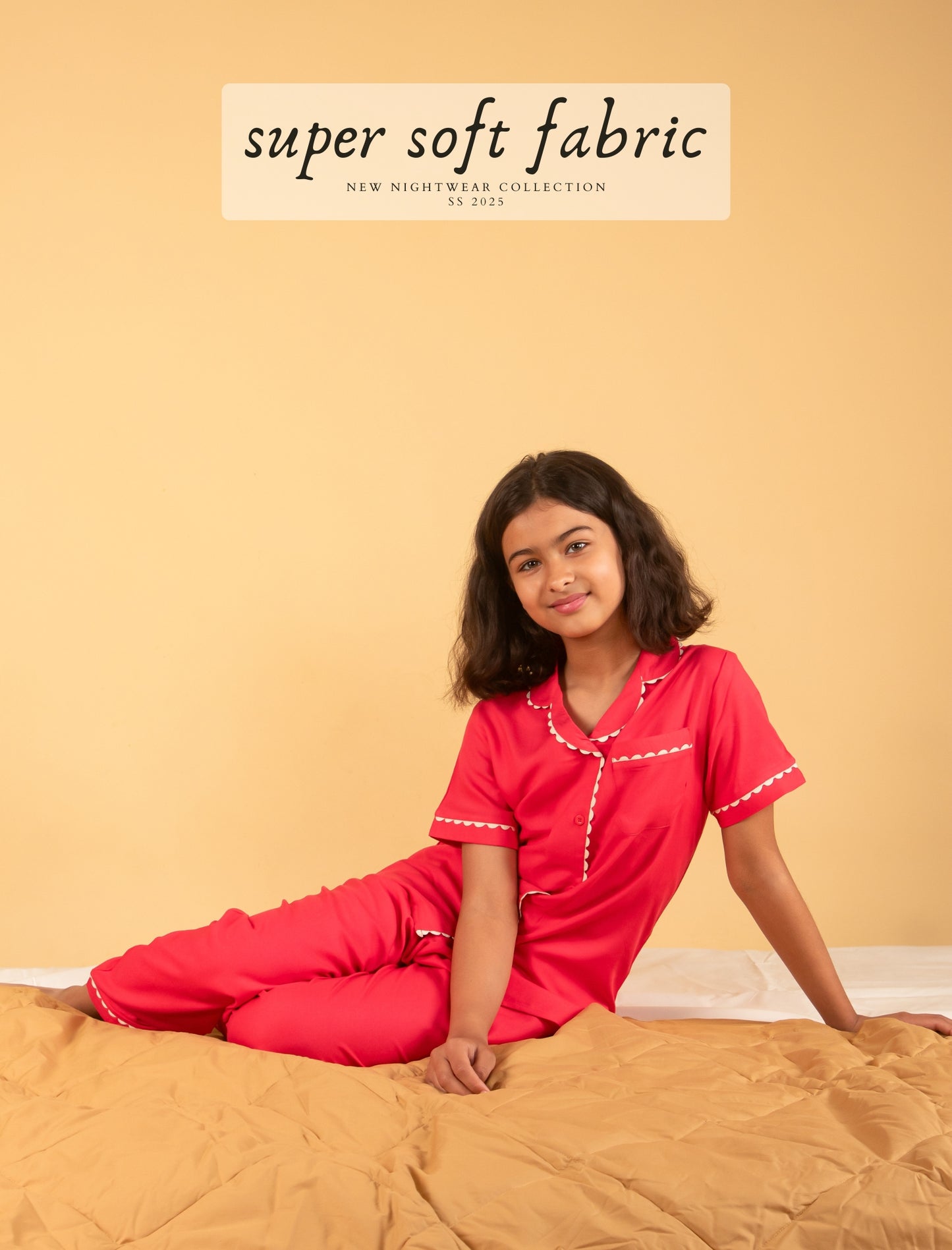 Opal Dreams Best Nightwear For Girls Kids (Fiery Coral) - Tweeny Mini