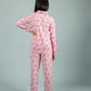 Dancing Zebra Printed Best Sleepwear for Girls Kids Pyjama Set (Full Sleeves, Pink) - Tweeny Mini