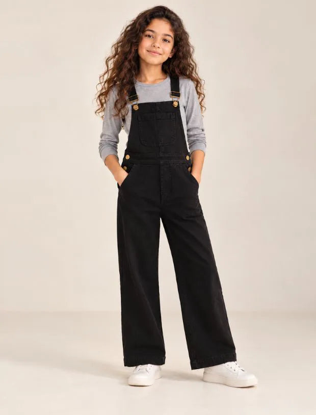 black denim dungarees for girls-Tweeny Mini