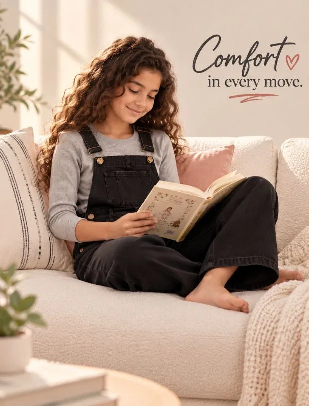 black denim dungarees for girls-Tweeny Mini