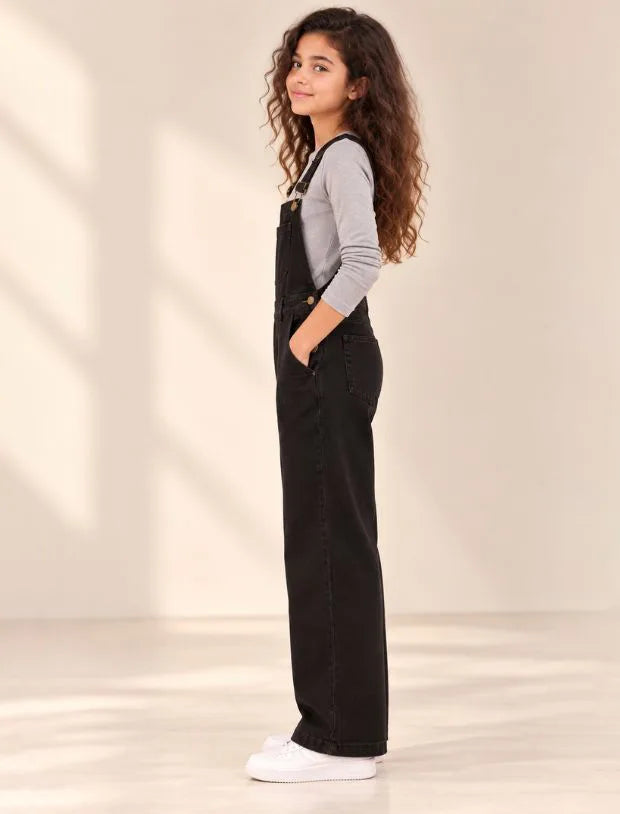 black denim dungarees for girls,-Tweeny Mini