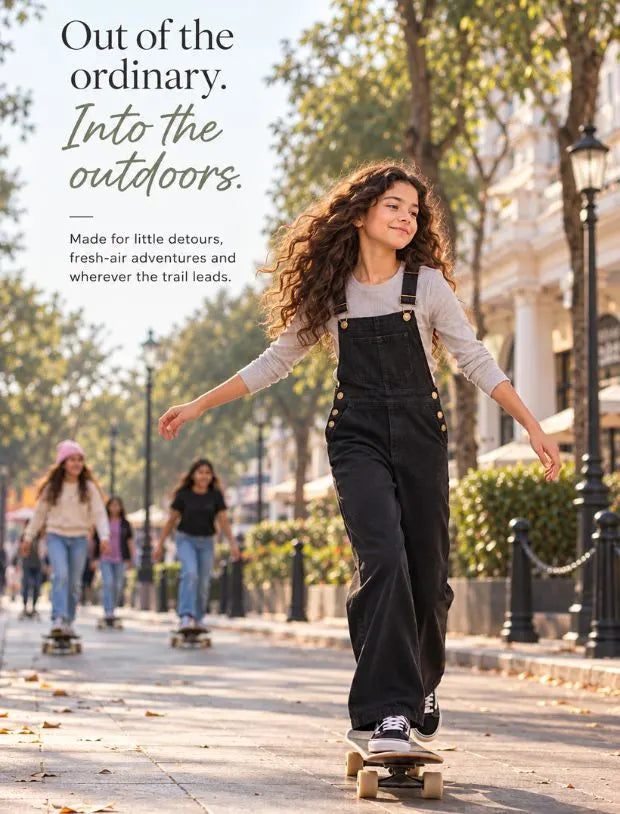black denim dungarees for girls,-Tweeny Mini