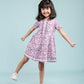 Pure Cotton Hand Block Printed Frock for Girls Kids (Lavender) - Tweeny Mini