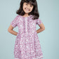 Pure Cotton Hand Block Printed Frock for Girls Kids (Lavender) - Tweeny Mini