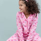 Pure Rayon Butterfly Nightsuit for Girls Kids (Full Sleeves, Pink) - Tweeny Mini