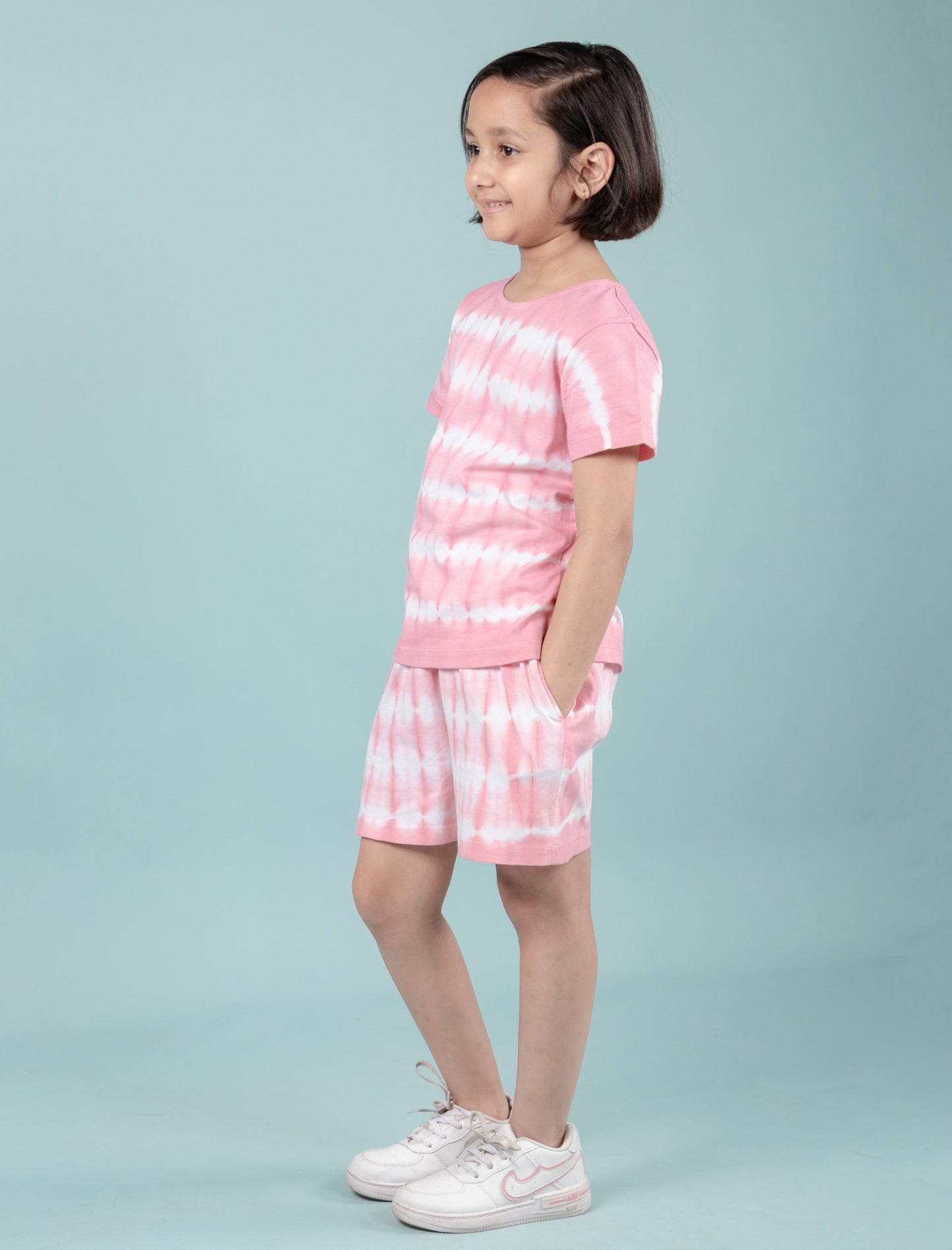 Tie-Dye Co-ord Set for Girls Kids (Pink) - Tweeny Mini