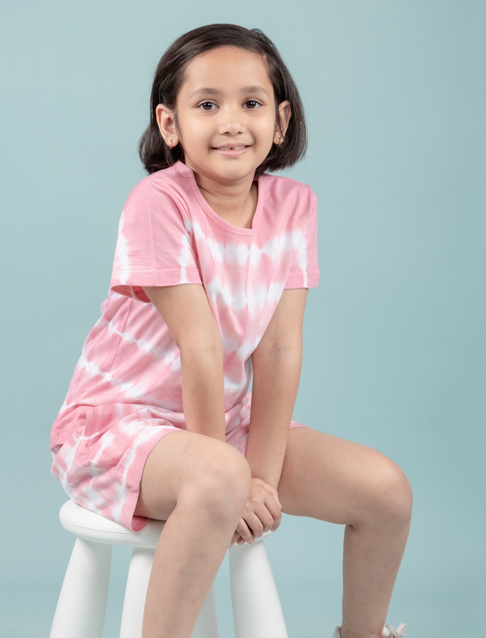 Tie-Dye Co-ord Set for Girls Kids (Pink) - Tweeny Mini