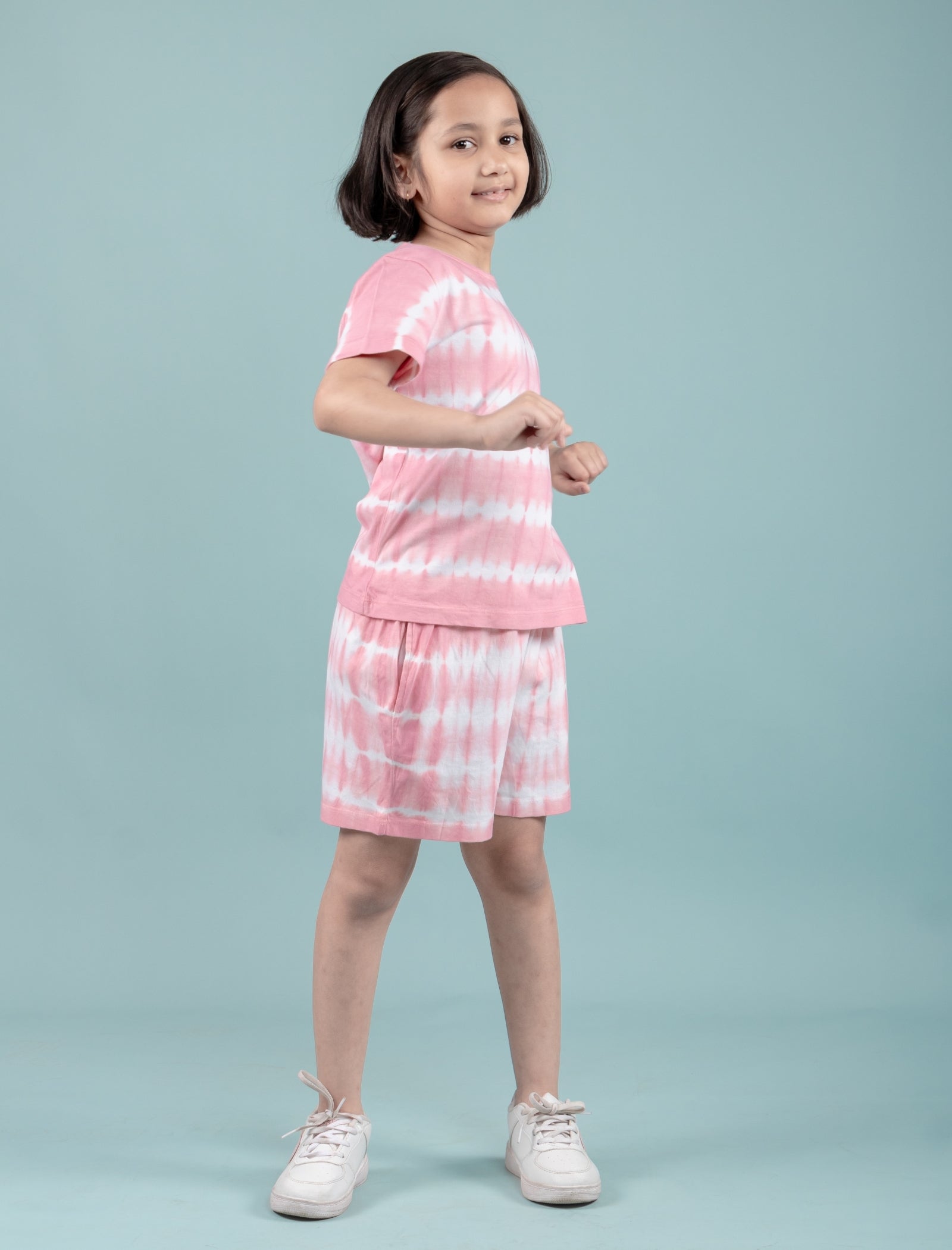 Tie-Dye Co-ord Set for Girls Kids (Pink) - Tweeny Mini
