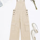 Cargo Twill Cotton Dungaree For Kids Girls (Beige) - Tweeny Mini