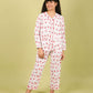 Strawberry Printed Pure Cotton Nightsuit for Girls (Red) - Tweeny Mini