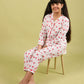 Strawberry Printed Pure Cotton Nightsuit for Girls (Red) - Tweeny Mini