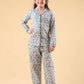 Penguin Printed Cotton Sleepwear For Girls Kids Pyjama Set (Full Sleeves, Blue) - Tweeny Mini