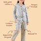 Penguin Printed Cotton Sleepwear For Girls Kids Pyjama Set (Full Sleeves, Blue) - Tweeny Mini