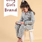 Penguin Printed Cotton Sleepwear For Girls Kids Pyjama Set (Full Sleeves, Blue) - Tweeny Mini