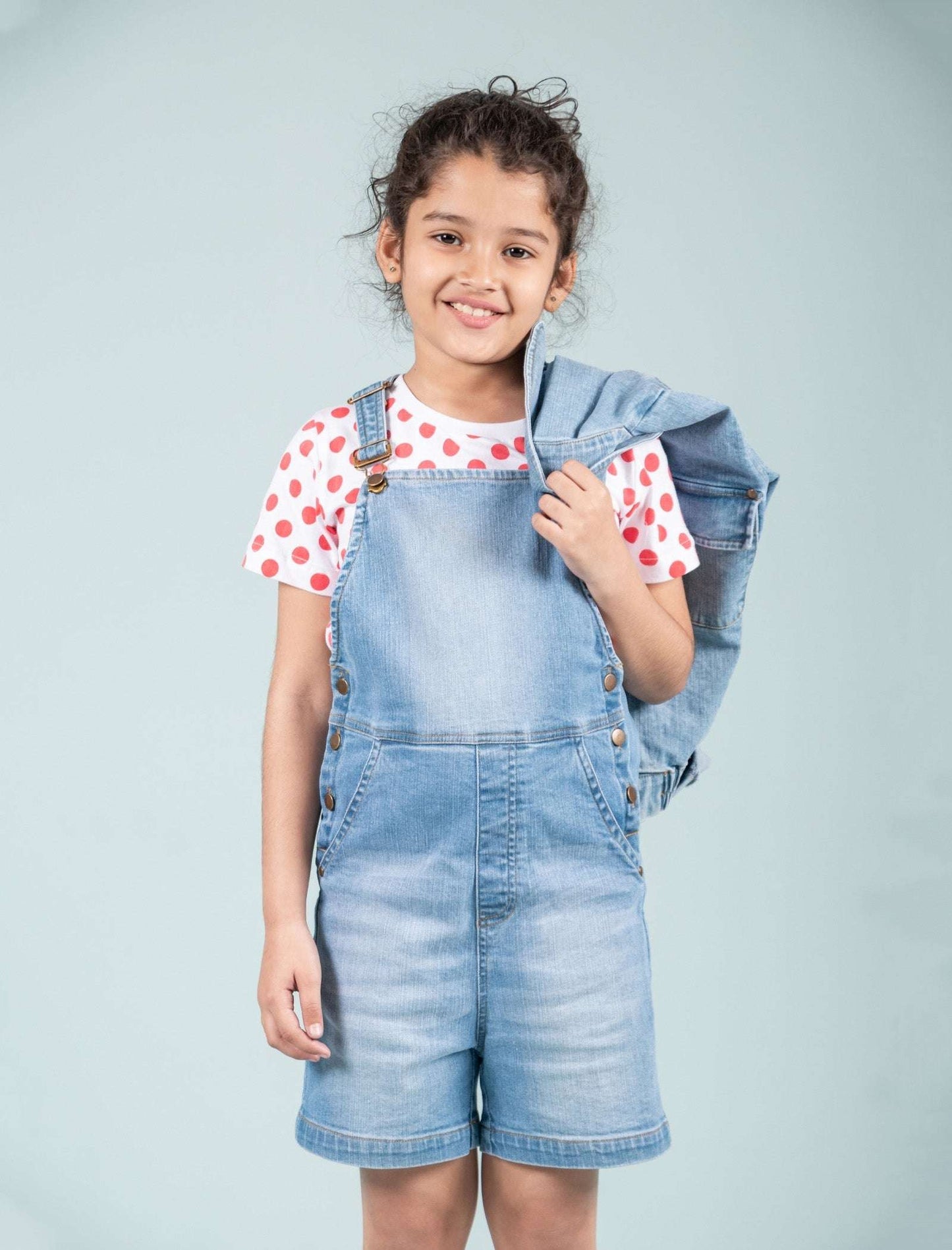 Premium Denim Jacket & Dungaree with T'shirt - 3 Piece Combo Set - Tweeny Mini