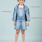 Premium Denim Jacket & Dungaree with T'shirt - 3 Piece Combo Set - Tweeny Mini