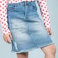 All Season Denim Skirt for Girls Kids (Light Blue) - Tweeny Mini