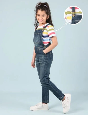  denim dungarees for girls-Tweeny Mini