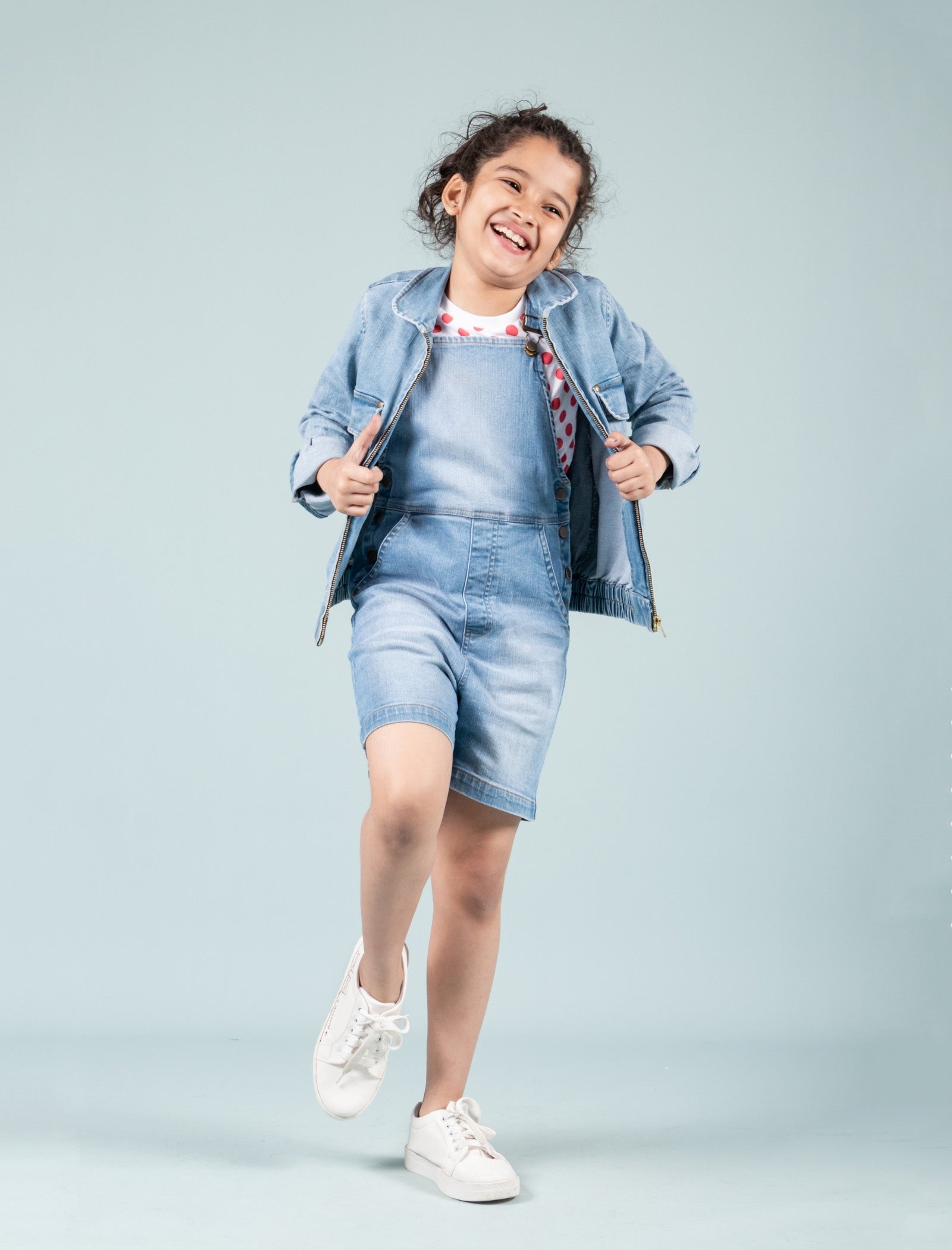 Premium Denim Jacket & Dungaree with T'shirt - 3 Piece Combo Set - Tweeny Mini