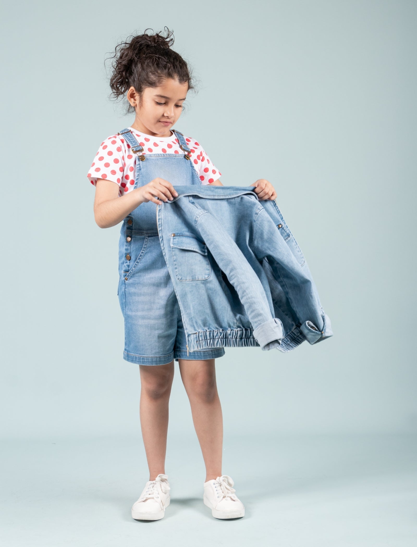 Premium Denim Jacket & Dungaree with T'shirt - 3 Piece Combo Set - Tweeny Mini