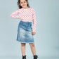 All Season Denim Skirt for Girls Kids (Light Blue) - Tweeny Mini