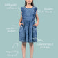 Premium Girls Kids Denim Frill Dress (Dark Blue) - Tweeny Mini