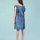 Premium Girls Kids Denim Frill Dress (Dark Blue) - Tweeny Mini