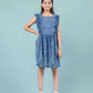 Premium Girls Kids Denim Frill Dress (Dark Blue) - Tweeny Mini