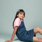 Classic Denim Pinafore Dress for Kids Girls with T-shirt (Blue) - Tweeny Mini