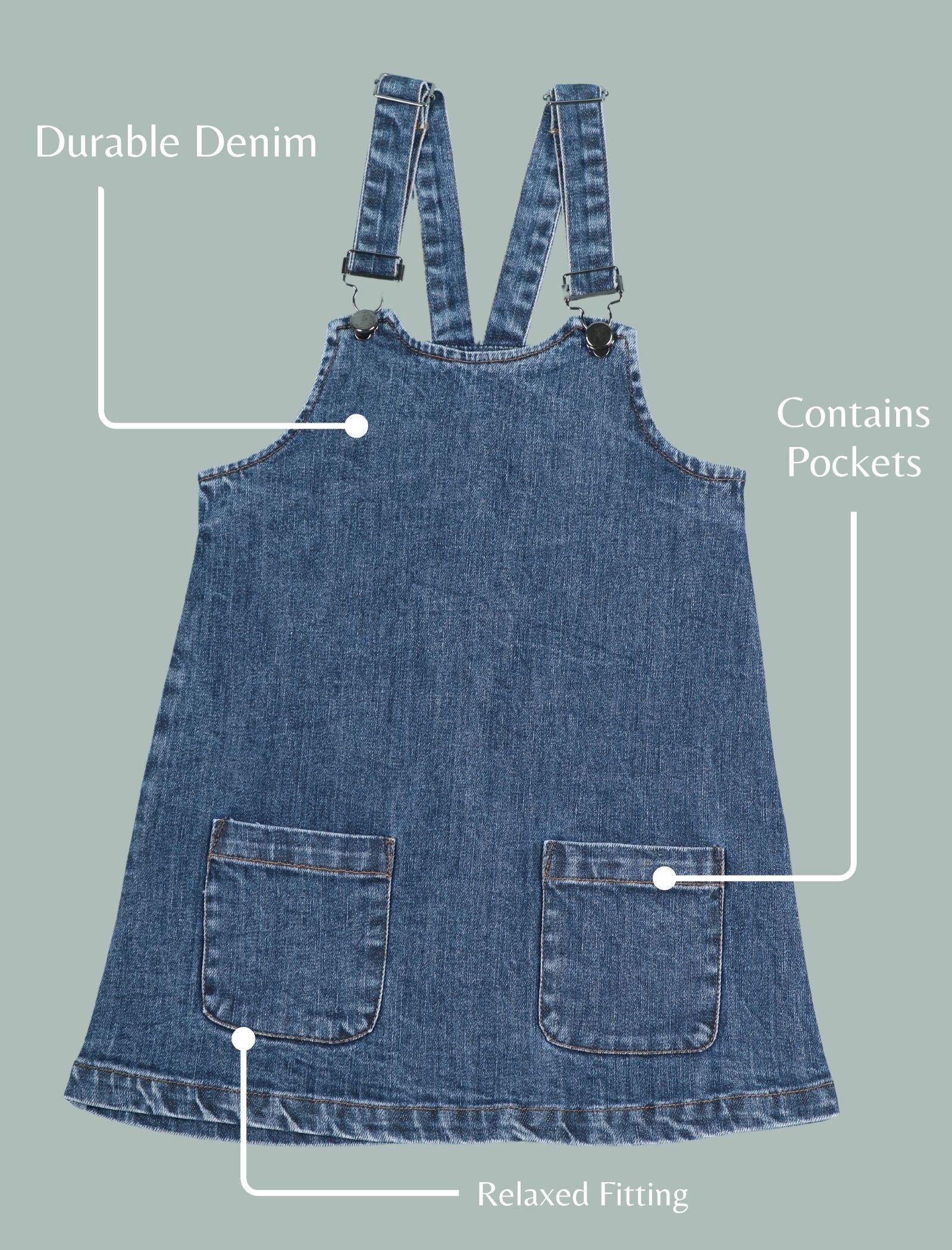 Classic Denim Pinafore Dress For Kids Girls – Shop Tweeny Mini