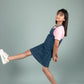 Girls Classic Denim Pinafore Dress (Blue) - Tweeny Mini