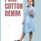 Long Sleeves Denim Shirt Dress for Girls Kids (Light Blue) - Tweeny Mini