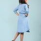 Long Sleeves Denim Shirt Dress for Girls Kids (Light Blue) - Tweeny Mini