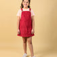 Classic Corduroy Pinafore Dress for Girls Kids (Red) - Tweeny Mini