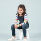 Girls Denim Dungaree with T-Shirt Full Sleeve Combo Set (Dark Blue) - Tweeny Mini