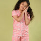 Pure Rayon Floral Nightdress for Kids Girls (Peach) - Tweeny Mini